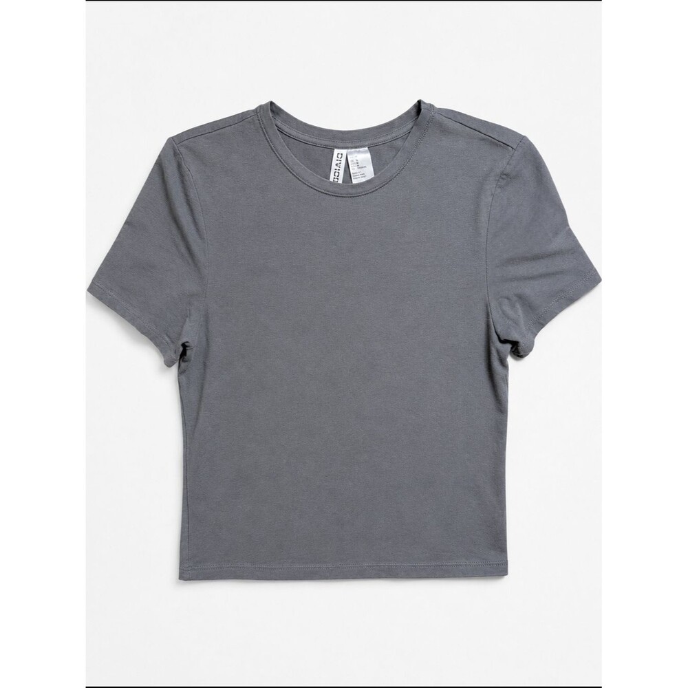 CLEARANCE! Divided by H&M Gray Ribbed Crew Neck Tee - Picture 2 of 4